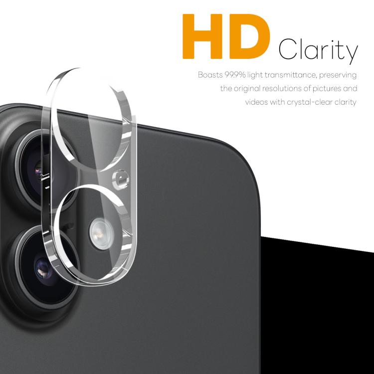 For iPhone 17 2pcs NORTHJO Camera Lens Protector 3D HD Tempered Glass Film(Clear)