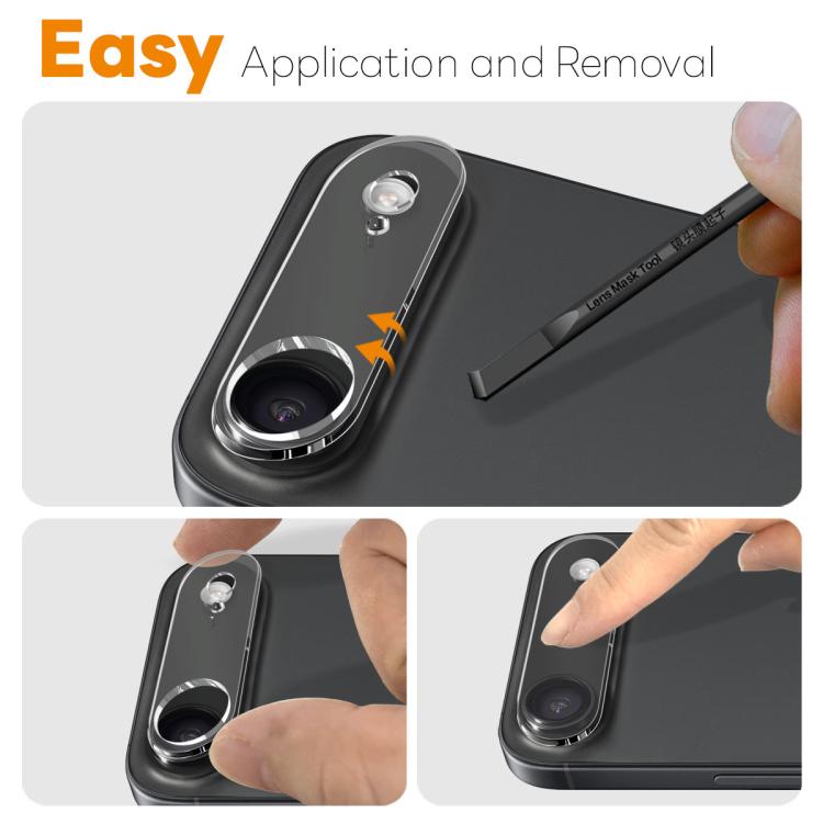 For iPhone 17 Air 2pcs NORTHJO Camera Lens Protector 3D HD Tempered Glass Film(Clear)