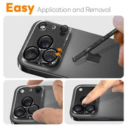 For iPhone 17 Pro 2pcs NORTHJO Camera Lens Protector 3D Night Shot Tempered Glass Film(Black)