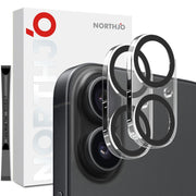For iPhone 17 2pcs NORTHJO Camera Lens Protector 3D Night Shot Tempered Glass Film(Black)