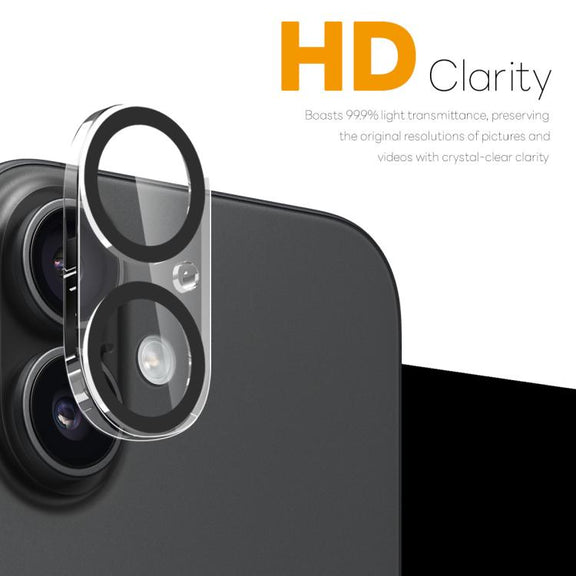 For iPhone 17 2pcs NORTHJO Camera Lens Protector 3D Night Shot Tempered Glass Film(Black)