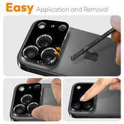 For iPhone 17 Pro Max 2pcs NORTHJO Camera Lens Protector 3D HD Tempered Glass Film(Black)