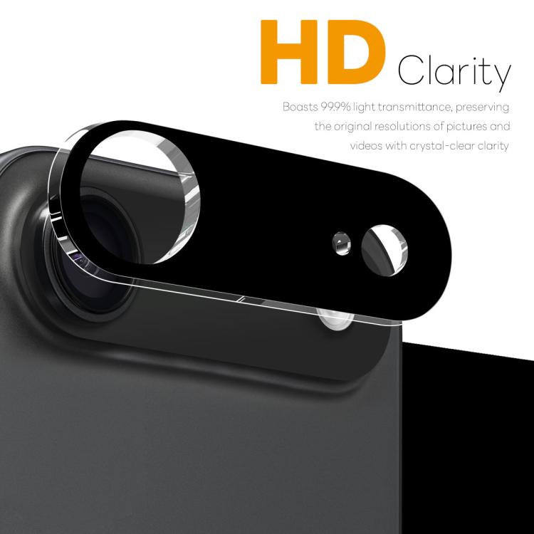 For iPhone 17 Air 2pcs NORTHJO Camera Lens Protector 3D HD Tempered Glass Film(Black)