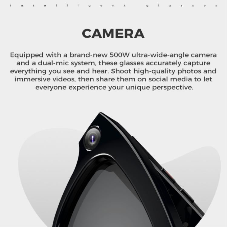 M01 Smart Glasses, with HD Camera, Support Bluetooth Call, AI Intelligent Translation(White)