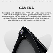 M01 Smart Glasses, with HD Camera, Support Bluetooth Call, AI Intelligent Translation(White)