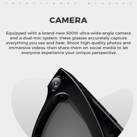 M01 Smart Glasses, with HD Camera, Support Bluetooth Call, AI Intelligent Translation(White)