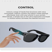 M01 Smart Glasses, with HD Camera, Support Bluetooth Call, AI Intelligent Translation(Black)