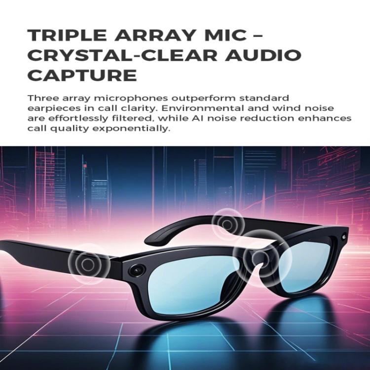 M01 Smart Glasses, with HD Camera, Support Bluetooth Call, AI Intelligent Translation(White)