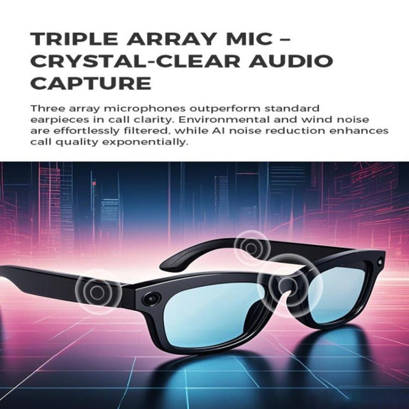 M01 Smart Glasses, with HD Camera, Support Bluetooth Call, AI Intelligent Translation(White)