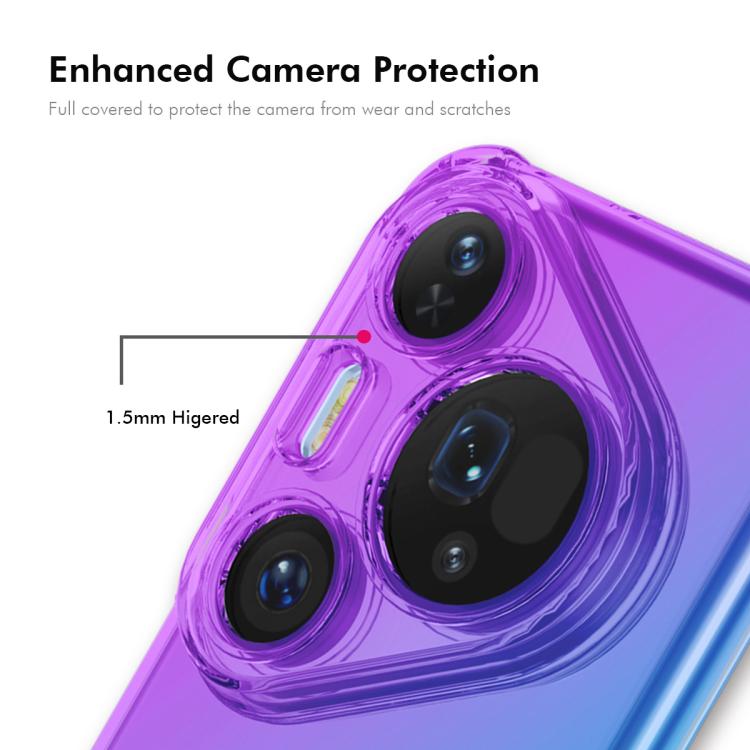For Huawei Pura 80 Ultra ENKAY Hat-Prince Gradient Airbag TPU Phone Case(Blue Pink)