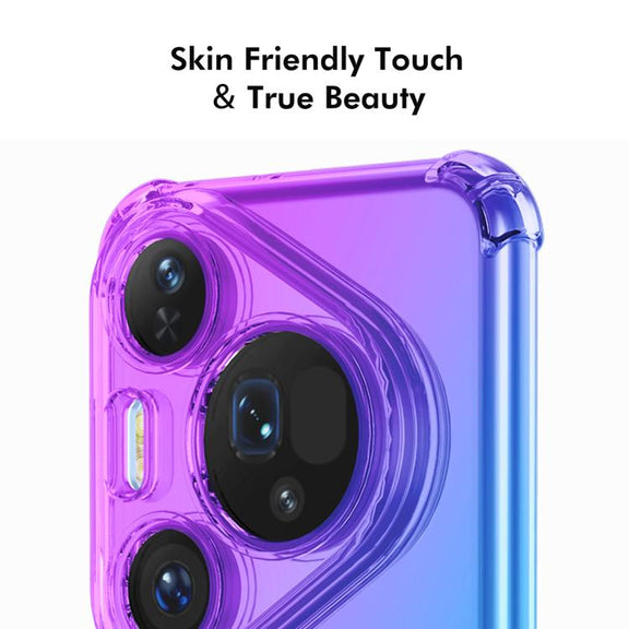 For Huawei Pura 80 Ultra ENKAY Hat-Prince Gradient Airbag TPU Phone Case(Blue Pink)