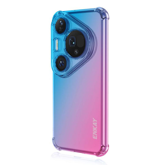 For Huawei Pura 80 Ultra ENKAY Hat-Prince Gradient Airbag TPU Phone Case(Blue Pink)