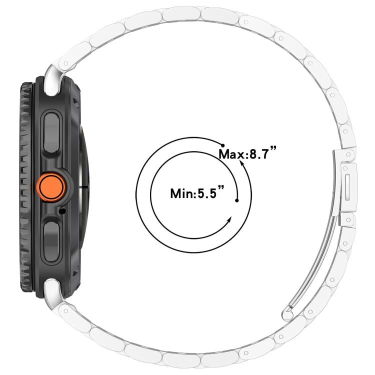 For Samsung Galaxy Watch 8 40 / 44mm Slim Three Beads Stainless Steel Watch Band(Gold)