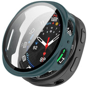 For Samsung Galaxy Watch 8 44mm Tempered Film Integrated PC Watch Cover(Pine Green)