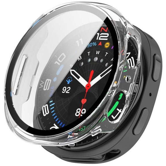 For Samsung Galaxy Watch 8 40mm Tempered Film Integrated PC Watch Cover(Transparent)