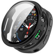 For Samsung Galaxy Watch 8 40mm Tempered Film Integrated PC Watch Cover(Glossy Black)