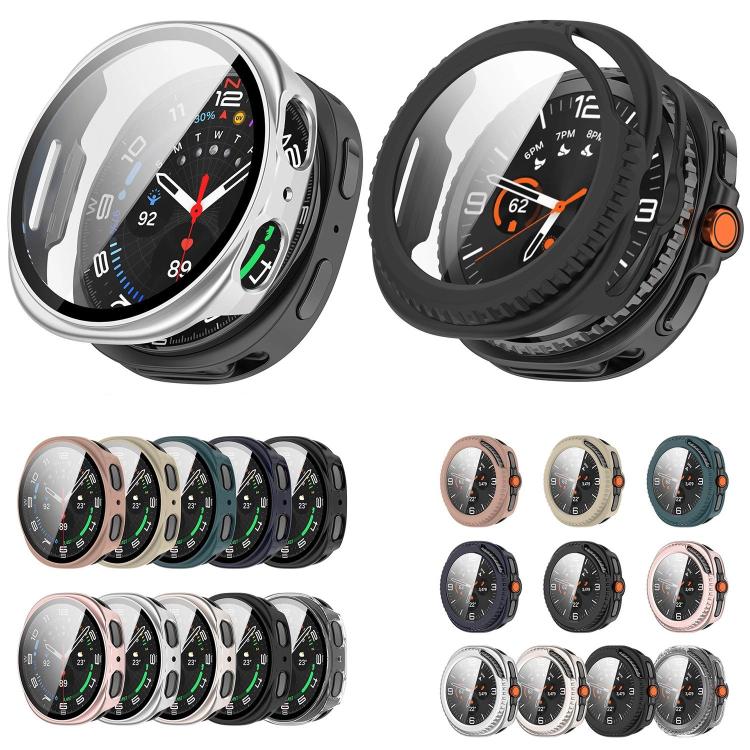 For Samsung Galaxy Watch 8 44mm Tempered Film Integrated PC Watch Cover(Transparent)