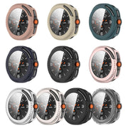 For Samsung Galaxy Watch 8 44mm Tempered Film Integrated PC Watch Cover(Frosted Starlight)