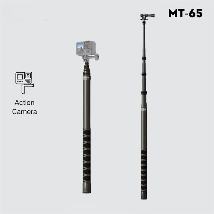 JMARY MT-65 For Action Cameras 3m Carbon Fiber Selfie Stick Monopod 5 Section Extension Pole