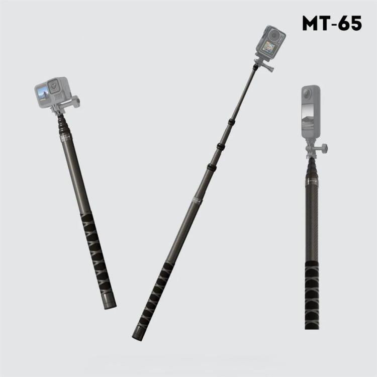 JMARY MT-65 For Action Cameras 3m Carbon Fiber Selfie Stick Monopod 5 Section Extension Pole
