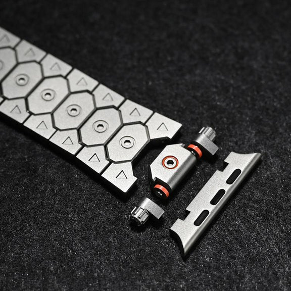 For Apple Watch 46mm / 49mm / 45mm / 44mm Octagonal Stainless Steel  Watch(Silver)
