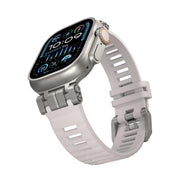 For Apple Watch 46mm / 49mm / 45mm / 44mm H016 Functional Series Twill Texture TPU Watch Band(Titanium Starlight)