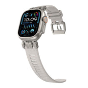 For Apple Watch 46mm / 49mm / 45mm / 44mm H016 Functional Series Twill Texture TPU Watch Band(Titanium Starlight)