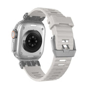 For Apple Watch 46mm / 49mm / 45mm / 44mm H016 Functional Series Twill Texture TPU Watch Band(Titanium Starlight)