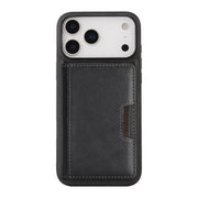 For iPhone 17 Pro Max Kalebol Strong MagSafe Magnetic Two-Fold Card Bag Leather Phone Case(Black)