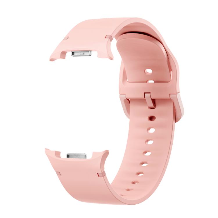 For Samsung Galaxy Watch8 / Watch8 Classic Solid Color Stitched Silicone Watch Band, Size:S(Pink)