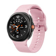 For Samsung Galaxy Watch8 / Watch8 Classic Solid Color Stitched Silicone Watch Band, Size:S(Light Pink) - free shipping - PMC TechLife - Order now!