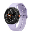 For Samsung Galaxy Watch8 / Watch8 Classic Solid Color Stitched Silicone Watch Band, Size:S(Official Purple) - free shipping - PMC TechLife - Order now!