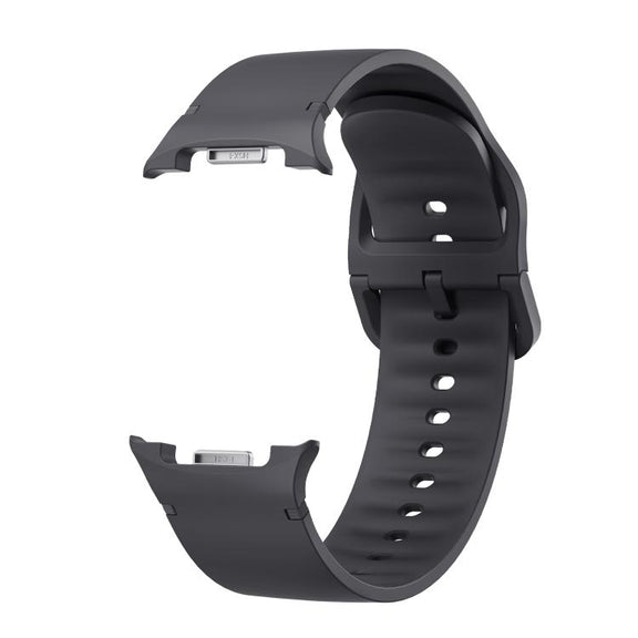 For Samsung Galaxy Watch8 / Watch8 Classic Solid Color Stitched Silicone Watch Band, Size:S(Dark Gray)