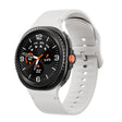 For Samsung Galaxy Watch8 / Watch8 Classic Solid Color Stitched Silicone Watch Band, Size:M(Lime White) - free shipping - PMC TechLife - Order now!