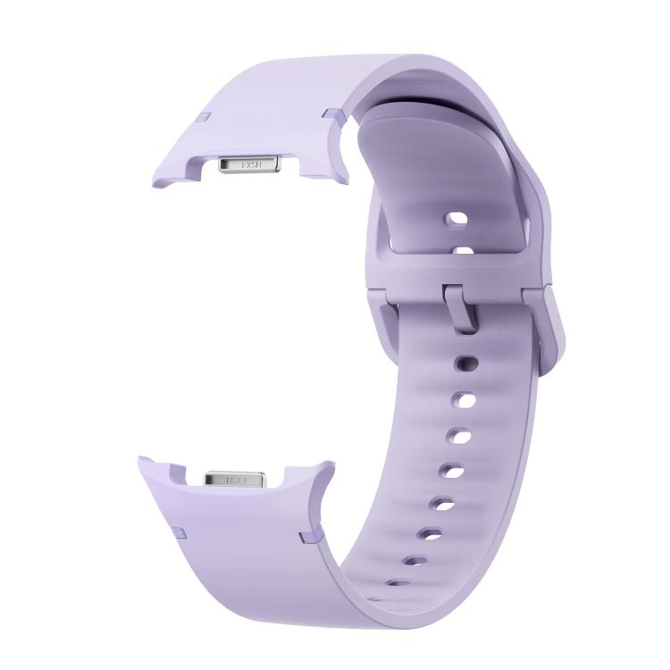 For Samsung Galaxy Watch8 / Watch8 Classic Solid Color Stitched Silicone Watch Band, Size:M(Official Purple)