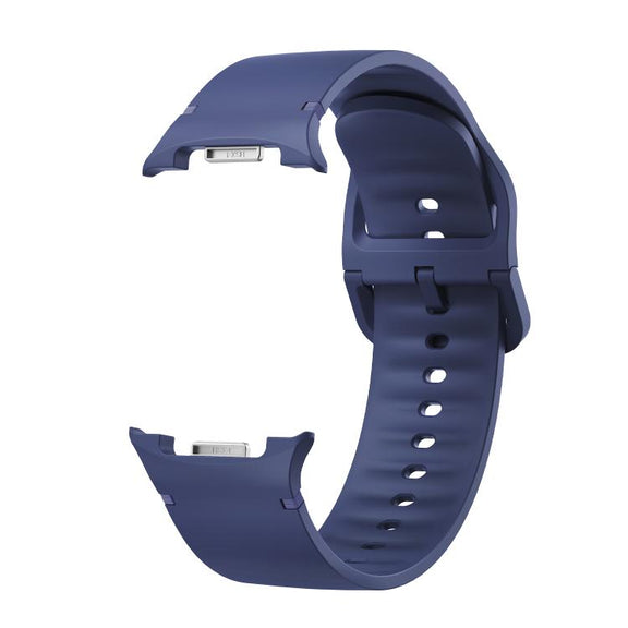 For Samsung Galaxy Watch8 / Watch8 Classic Solid Color Stitched Silicone Watch Band, Size:M(Midnight Blue)