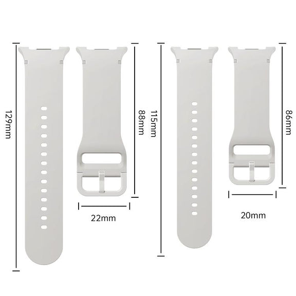 For Samsung Galaxy Watch8 / Watch8 Classic Solid Color Stitched Silicone Watch Band, Size:S(Light Pink)