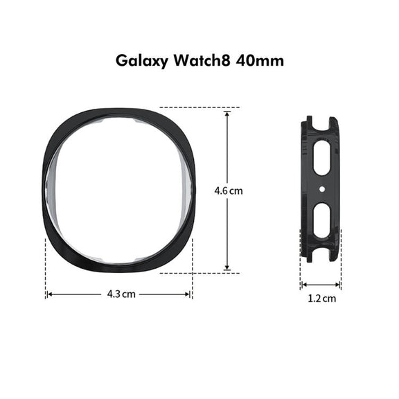 For Samsung Galaxy Watch8 40mm ENKAY Hat-Prince Full Coverage Electroplated Soft TPU Case with Screen Protection(Blue)