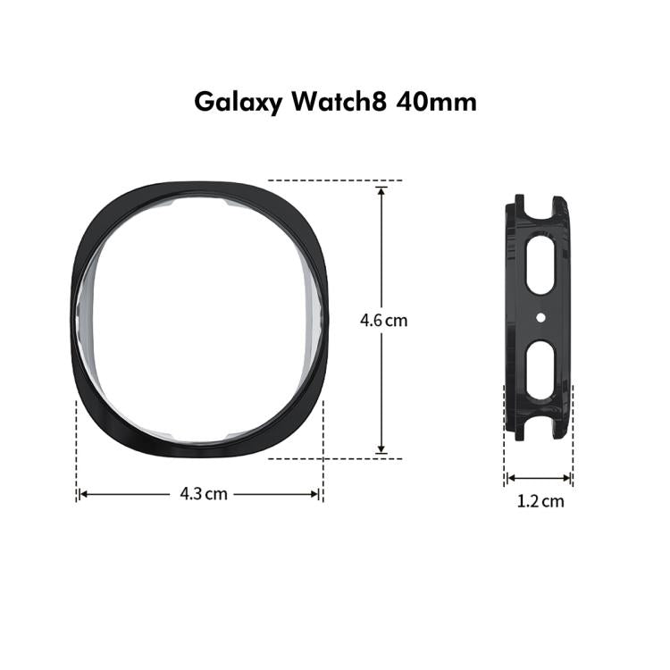 For Samsung Galaxy Watch8 40mm ENKAY Hat-Prince Full Coverage Electroplated Soft TPU Case with Screen Protection(Blue)