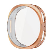For Samsung Galaxy Watch8 40mm ENKAY Hat-Prince Full Coverage Electroplated Soft TPU Case with Screen Protection(Rose Gold)