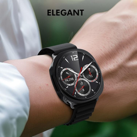 For Samsung Galaxy Watch8 40mm ENKAY Hat-Prince Full Coverage Electroplated Soft TPU Case with Screen Protection(Silver)