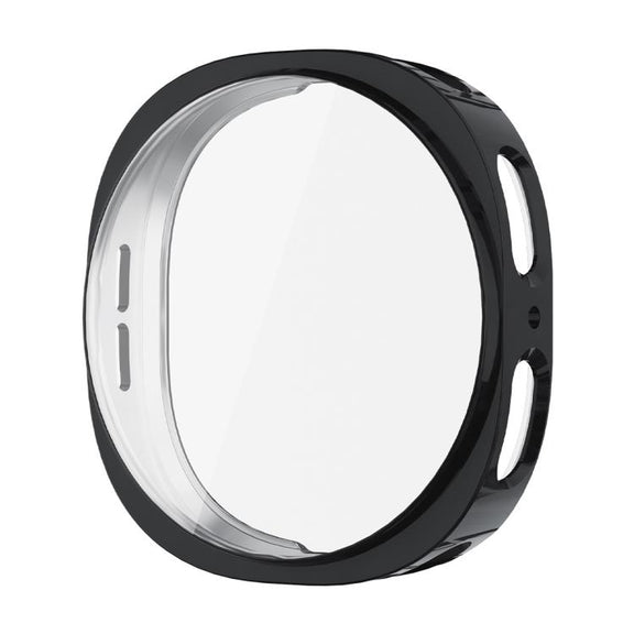 For Samsung Galaxy Watch8 44mm ENKAY Hat-Prince Full Coverage Electroplated Soft TPU Case with Screen Protection(Black)