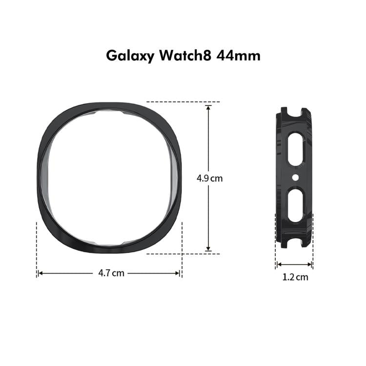 For Samsung Galaxy Watch8 44mm ENKAY Hat-Prince Full Coverage Electroplated Soft TPU Case with Screen Protection(Blue)