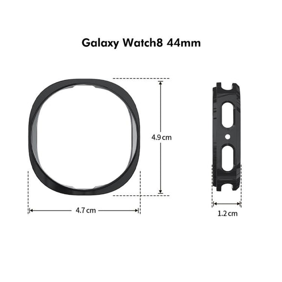 For Samsung Galaxy Watch8 44mm ENKAY Hat-Prince Full Coverage Electroplated Soft TPU Case with Screen Protection(Transparent)