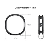 For Samsung Galaxy Watch8 44mm ENKAY Hat-Prince Full Coverage Electroplated Soft TPU Case with Screen Protection(Silver)