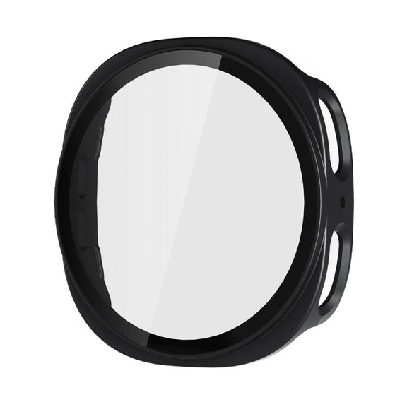 For Samsung Galaxy Watch8 44mm ENKAY Hat-Prince Full Coverage Tempered Glass Film Integrated PC Watch Case(Black)