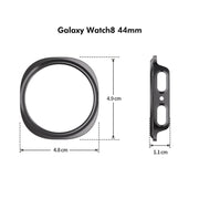 For Samsung Galaxy Watch8 44mm ENKAY Hat-Prince Full Coverage Tempered Glass Film Integrated PC Watch Case(Blue)