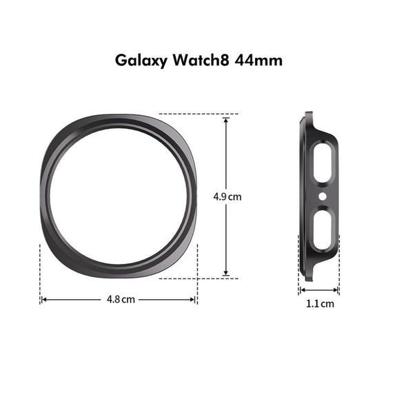 For Samsung Galaxy Watch8 44mm ENKAY Hat-Prince Full Coverage Tempered Glass Film Integrated PC Watch Case(Blue)