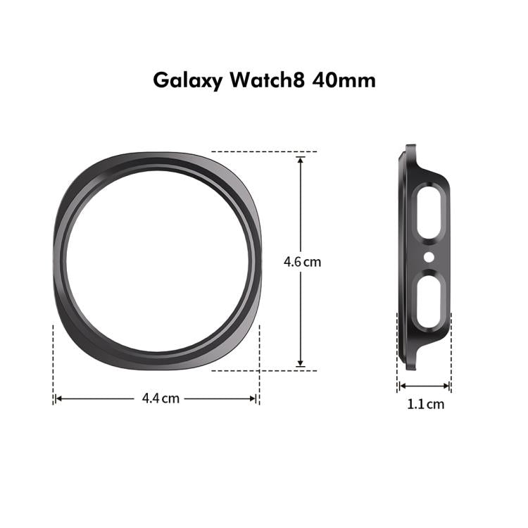 For Samsung Galaxy Watch8 40mm ENKAY Hat-Prince Full Coverage Tempered Glass Film Integrated PC Watch Case(Blue)