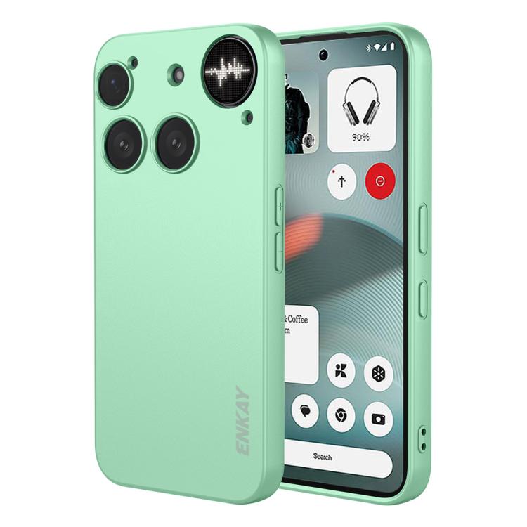 For Nothing Phone 3 ENKAY Liquid Silicone Soft Shockproof Phone Case(Light Green)